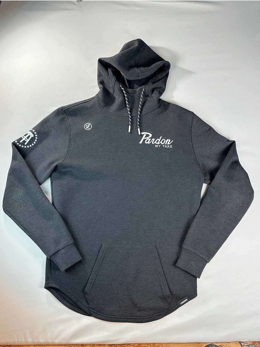 Barstool Sports Pardon My Take Legends Hoodie Sweatshirt Medium Gray Cowl